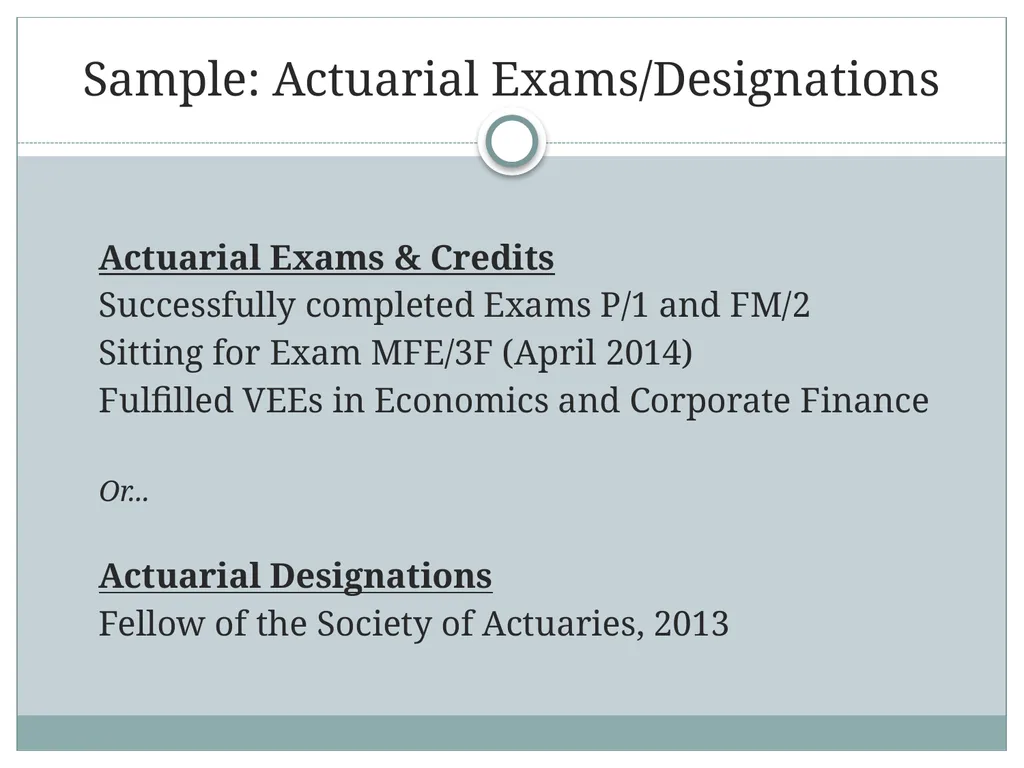 Securing Your First Actuarial Position - slide 10 of 31