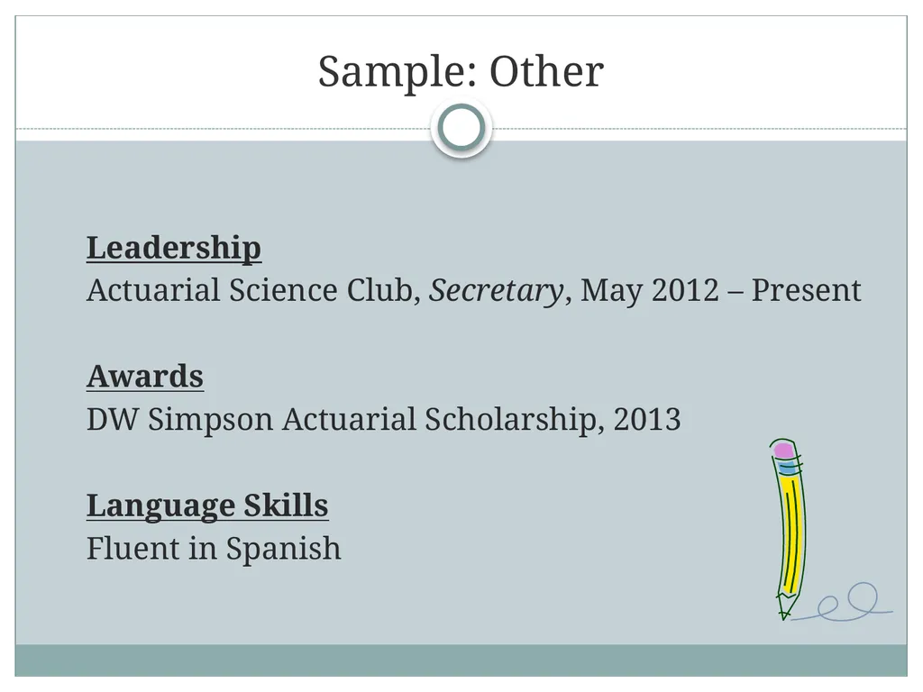 Securing Your First Actuarial Position - slide 15 of 31