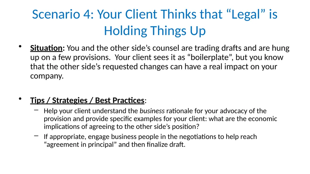 In-House View: How to be Reasonable When Your - slide 8 of 13