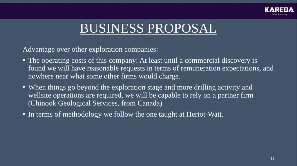 KAREDA INTERNATIONAL OIL&GAS EXPLORATION PROJECT - slide 11 of 20