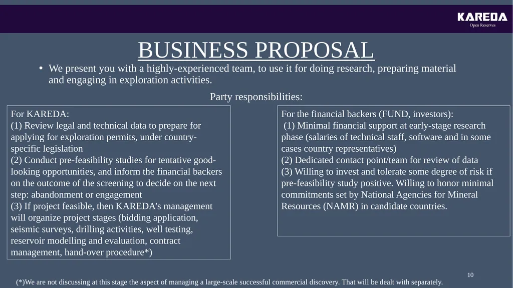 KAREDA INTERNATIONAL OIL&GAS EXPLORATION PROJECT - slide 10 of 20