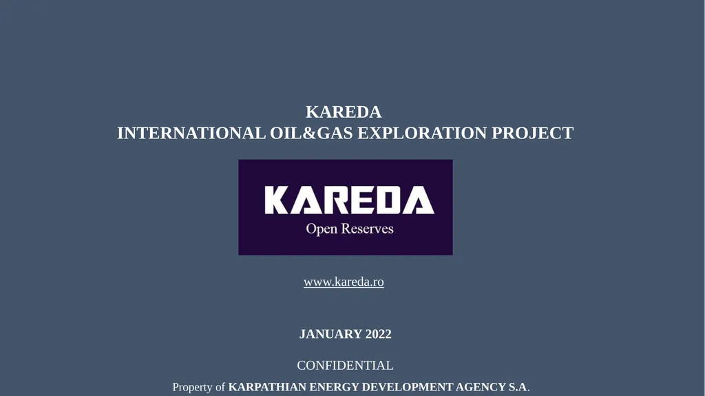 KAREDA INTERNATIONAL OIL&GAS EXPLORATION PROJECT - slide 1 of 20