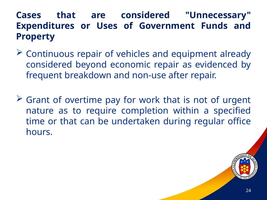 COA Circular No. 2012-003 October 29, 2012 - slide 24 of 53