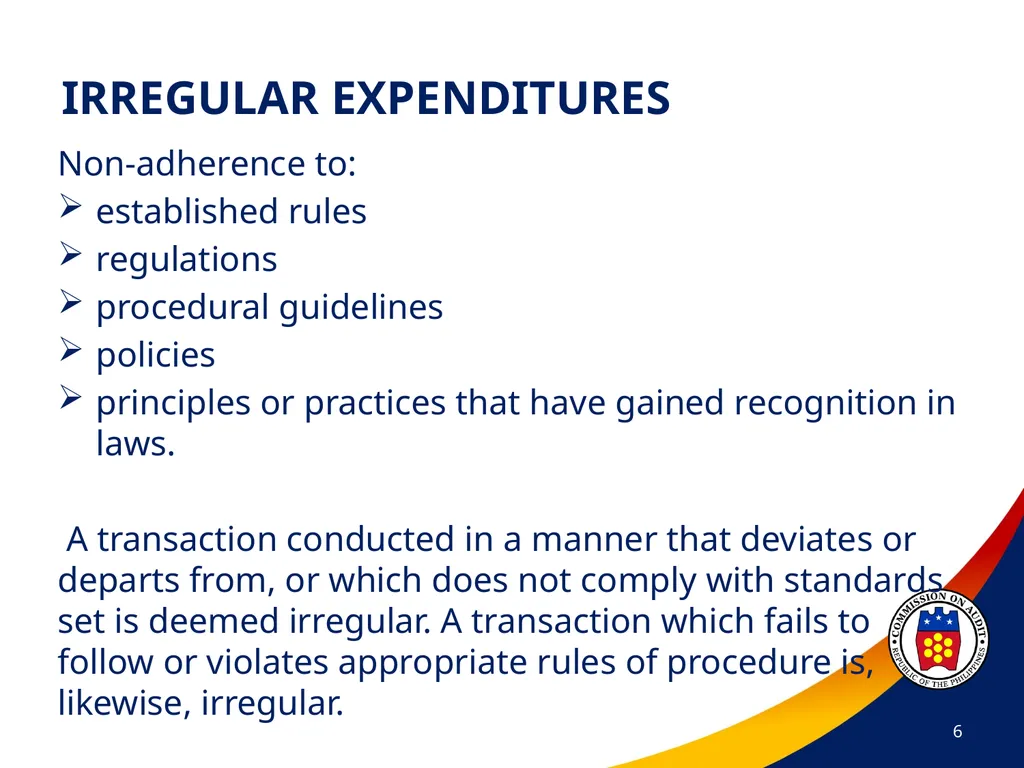 COA Circular No. 2012-003 October 29, 2012 - slide 6 of 53