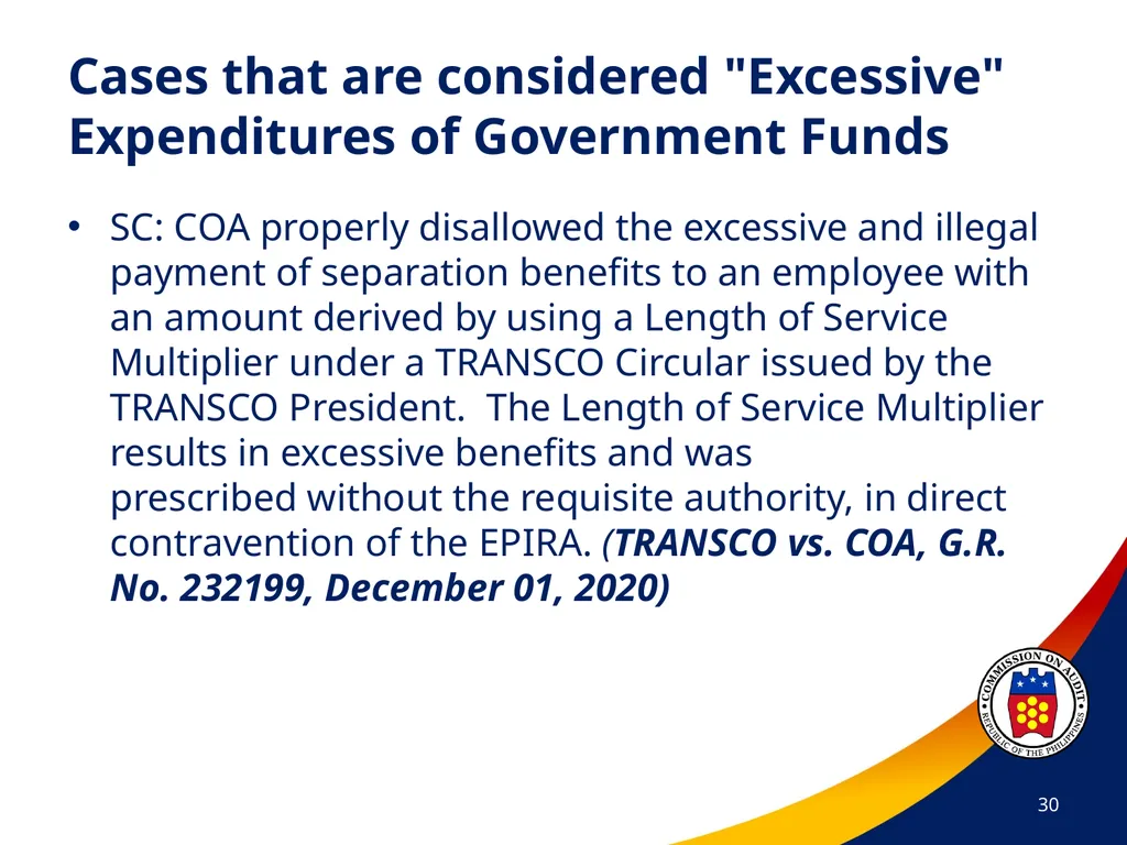 COA Circular No. 2012-003 October 29, 2012 - slide 30 of 53