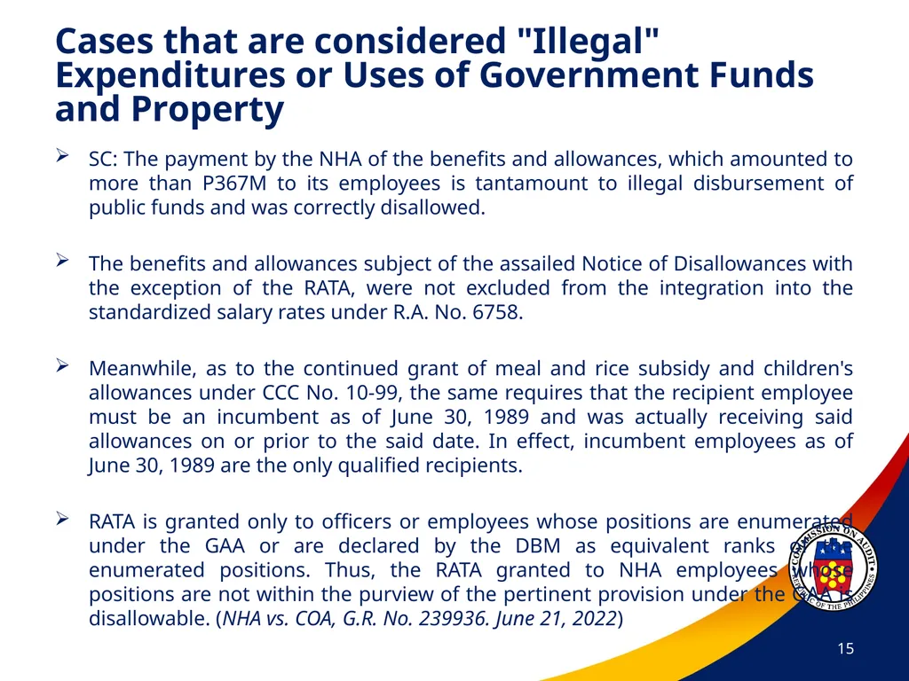 COA Circular No. 2012-003 October 29, 2012 - slide 15 of 53