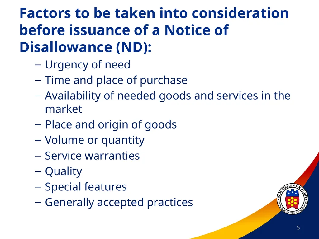 COA Circular No. 2012-003 October 29, 2012 - slide 5 of 53