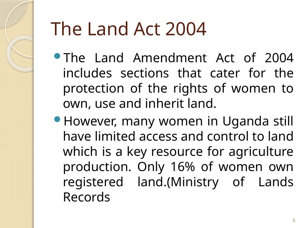 WOMEN’S ENTRPRENUERSHIP DEVELOPMENT LESSONS LEARNT - slide 8 of 20