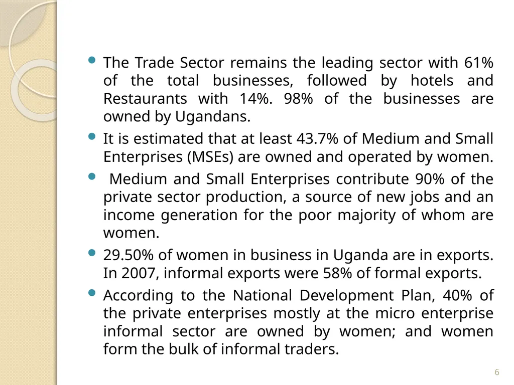 WOMEN’S ENTRPRENUERSHIP DEVELOPMENT LESSONS LEARNT - slide 6 of 20