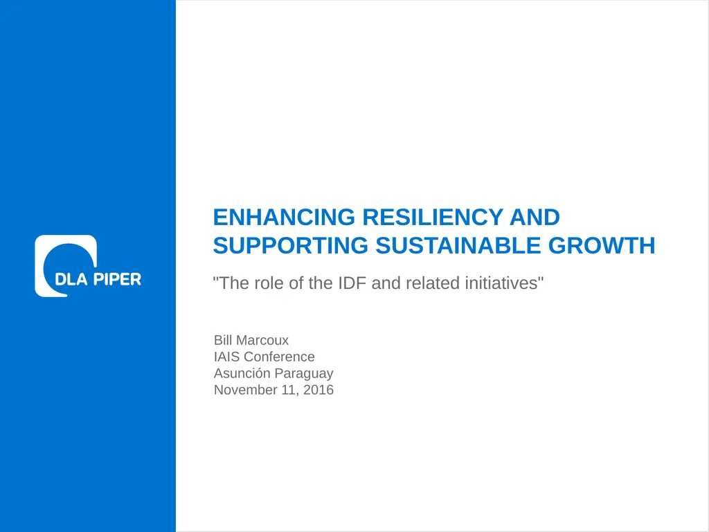 Enhancing RESILIENCY AND Supporting sustainable