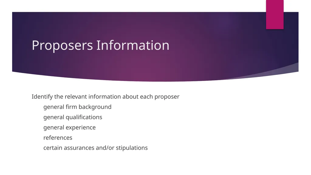 Components of Requests for Proposals (RFP) and - slide 21 of 41