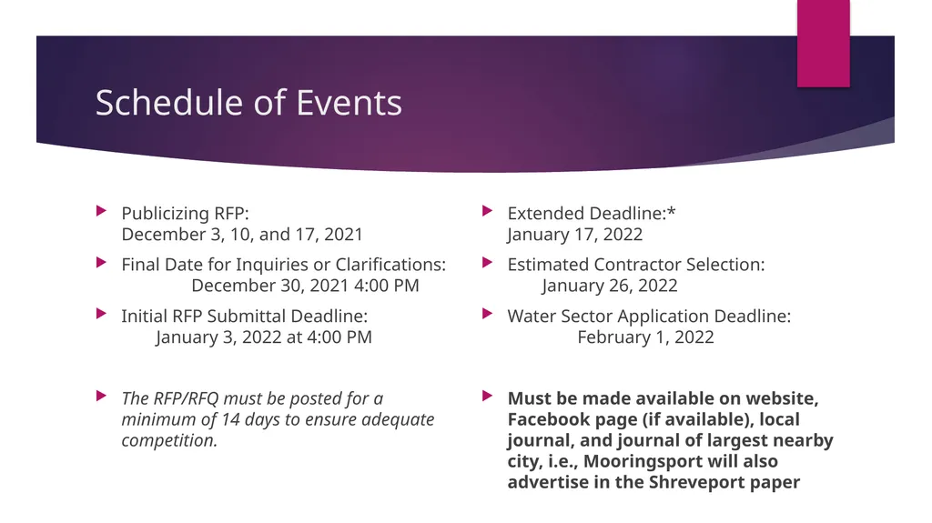 Components of Requests for Proposals (RFP) and - slide 14 of 41