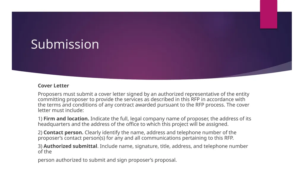 Components of Requests for Proposals (RFP) and - slide 33 of 41