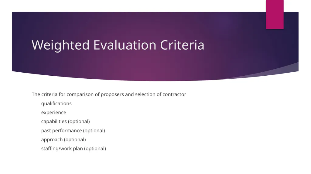 Components of Requests for Proposals (RFP) and - slide 25 of 41