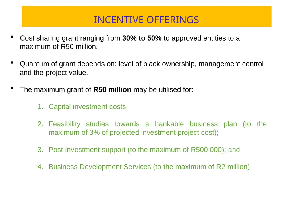 LATEST DEVELOPMENTS ON INCENTIVES Mark Alard - slide 9 of 28