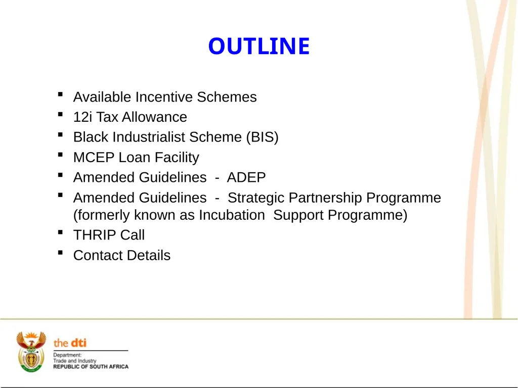 LATEST DEVELOPMENTS ON INCENTIVES Mark Alard - slide 2 of 28
