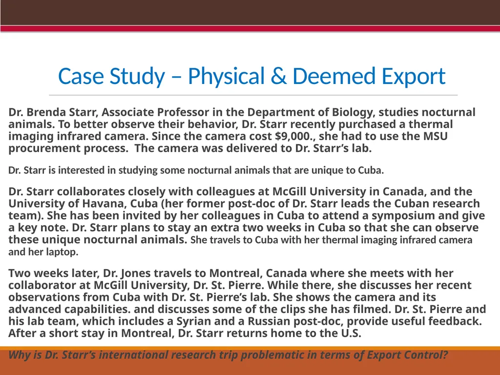 EXPORT CONTROLS OVERVIEW & CONFLICTS OF INTEREST: - slide 18 of 49