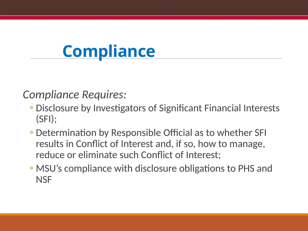 EXPORT CONTROLS OVERVIEW & CONFLICTS OF INTEREST: - slide 34 of 49