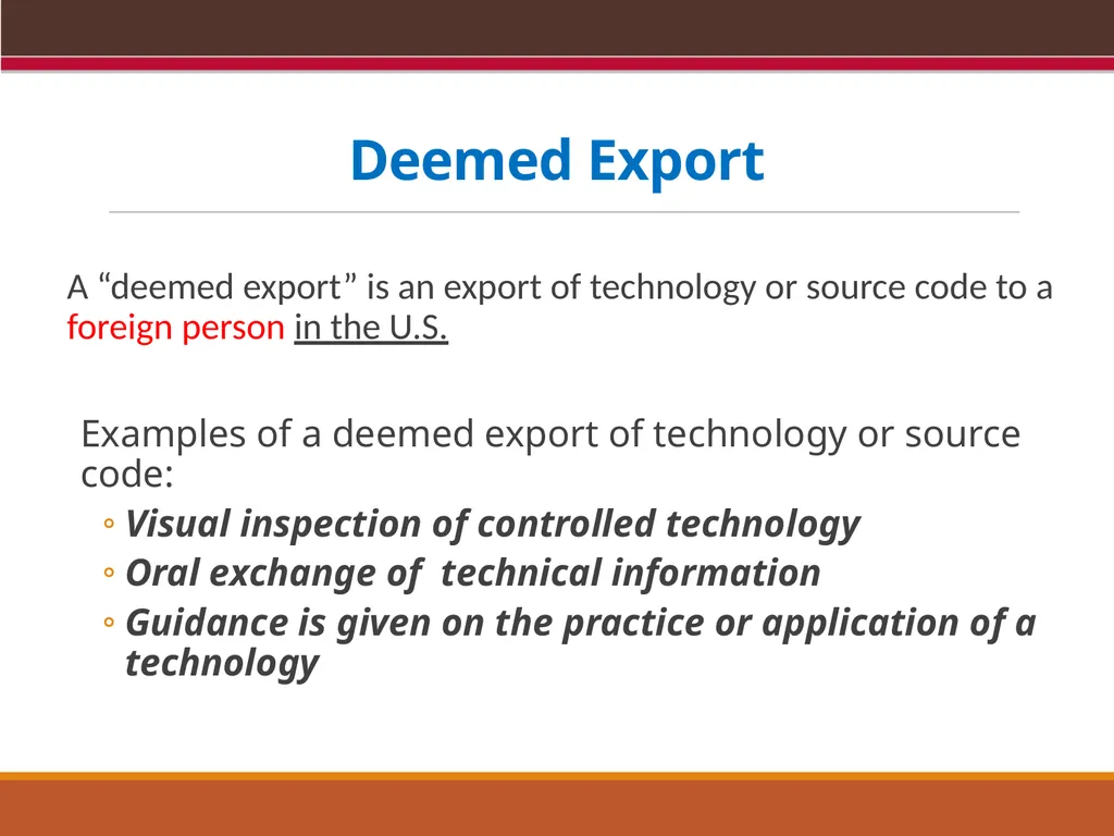 EXPORT CONTROLS OVERVIEW & CONFLICTS OF INTEREST: - slide 4 of 49