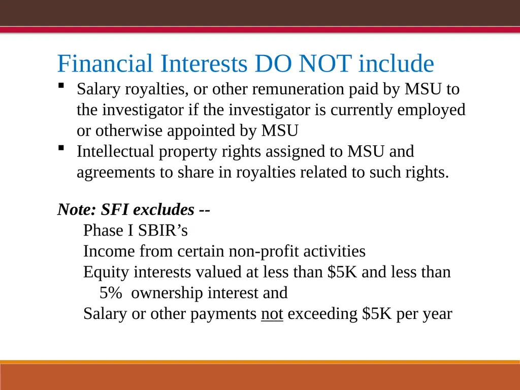 EXPORT CONTROLS OVERVIEW & CONFLICTS OF INTEREST: - slide 31 of 49