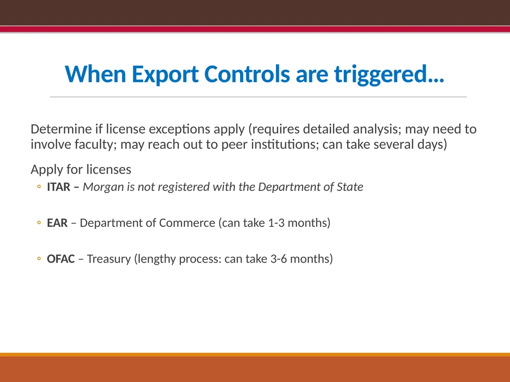 EXPORT CONTROLS OVERVIEW & CONFLICTS OF INTEREST: - slide 13 of 49