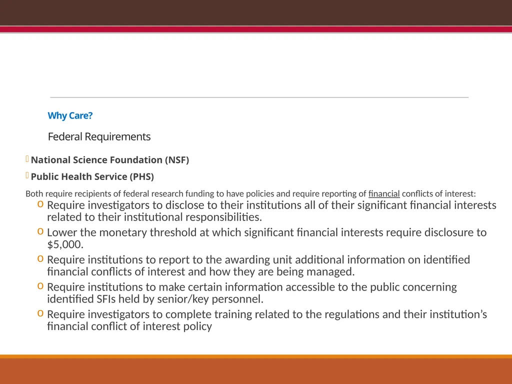 EXPORT CONTROLS OVERVIEW & CONFLICTS OF INTEREST: - slide 33 of 49