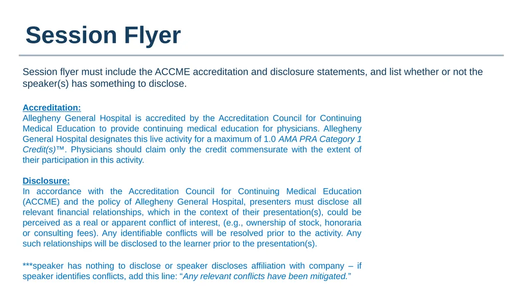 Grand Rounds Training How to Create Sessions - slide 4 of 7