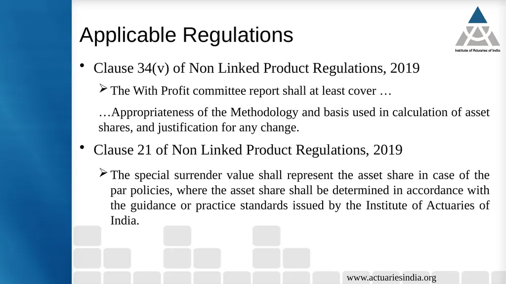 Issues in Participating Fund Management Guide : - slide 10 of 30