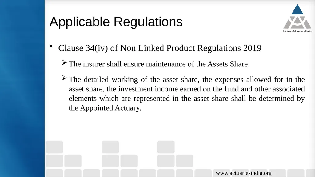 Issues in Participating Fund Management Guide : - slide 9 of 30