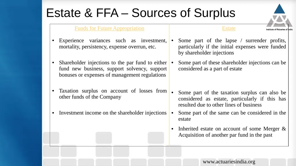 Issues in Participating Fund Management Guide : - slide 18 of 30