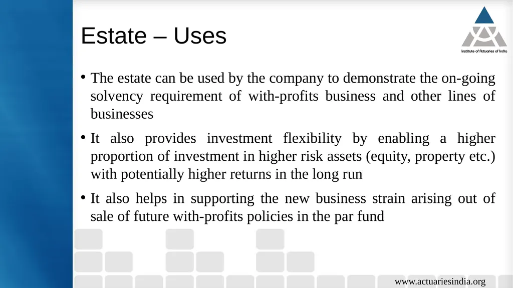 Issues in Participating Fund Management Guide : - slide 14 of 30