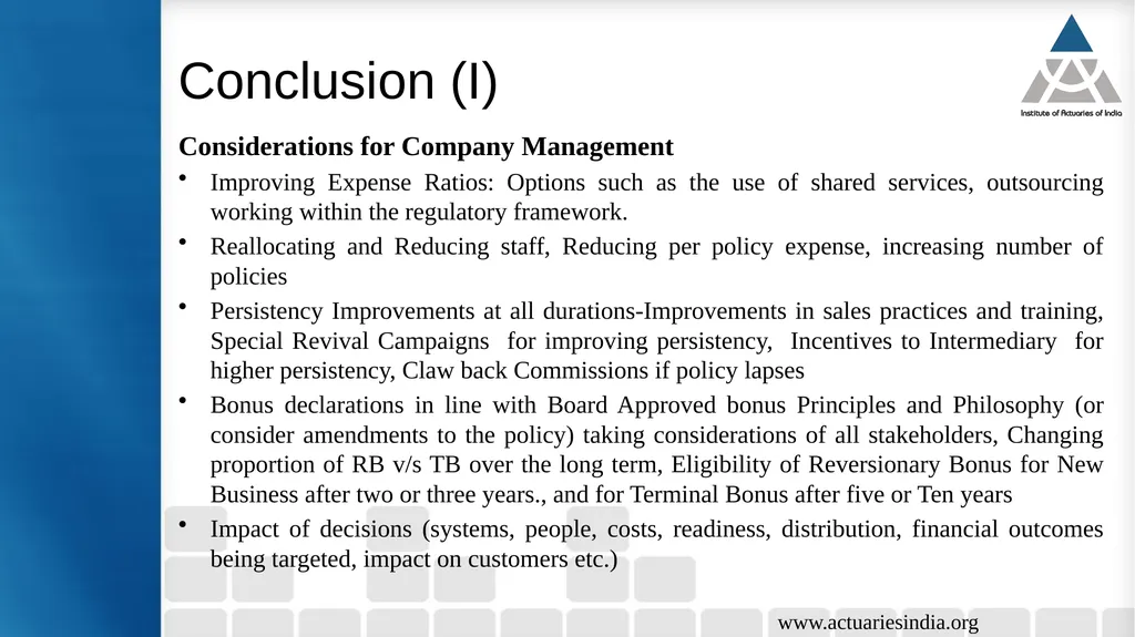 Issues in Participating Fund Management Guide : - slide 28 of 30