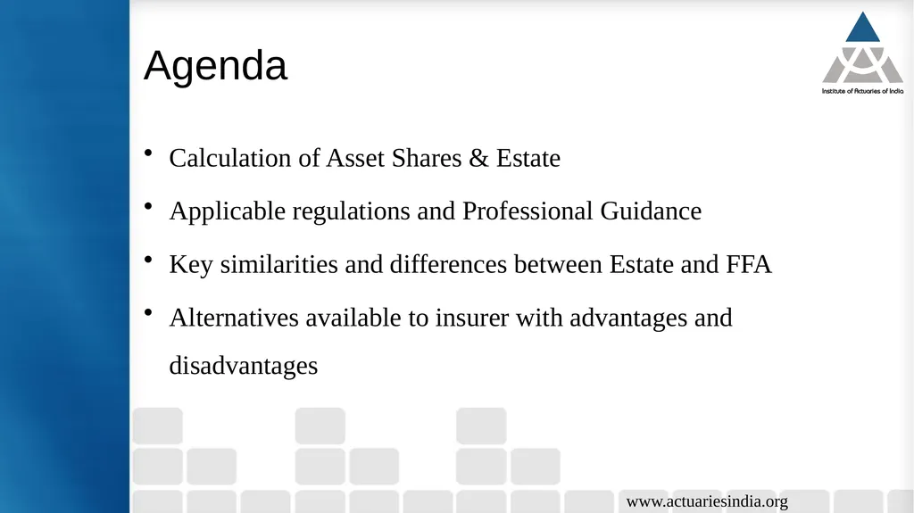 Issues in Participating Fund Management Guide : - slide 4 of 30