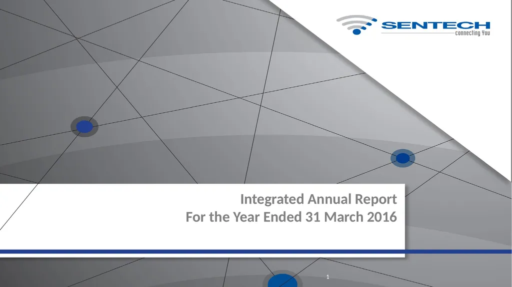 Integrated Annual Report For the Year Ended 31 - slide 1 of 27