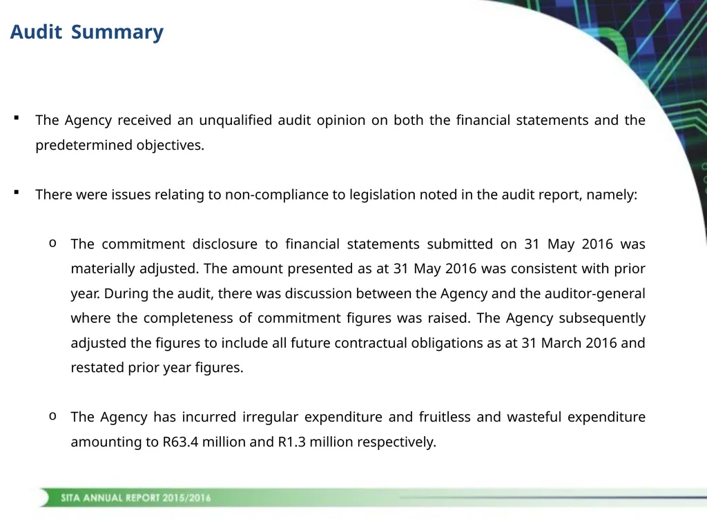 1 CONTENTS STRATEGIC OVERVIEW PERFORMANCE OVERVIEW - slide 36 of 45