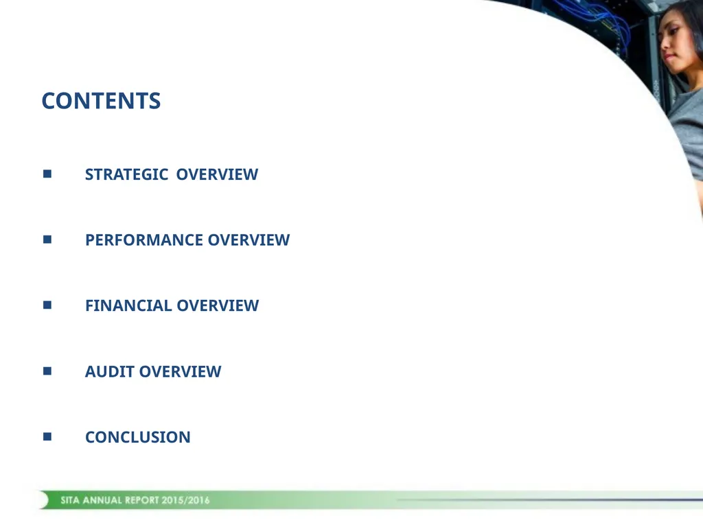 1 CONTENTS STRATEGIC OVERVIEW PERFORMANCE OVERVIEW - slide 2 of 45