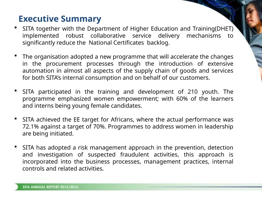 1 CONTENTS STRATEGIC OVERVIEW PERFORMANCE OVERVIEW - slide 5 of 45