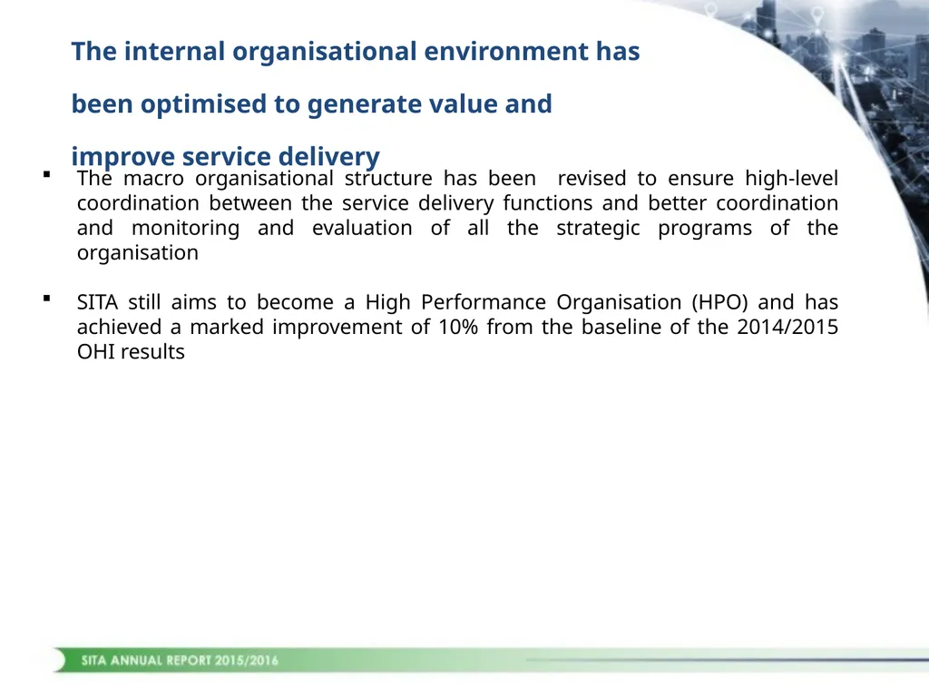 1 CONTENTS STRATEGIC OVERVIEW PERFORMANCE OVERVIEW - slide 10 of 45
