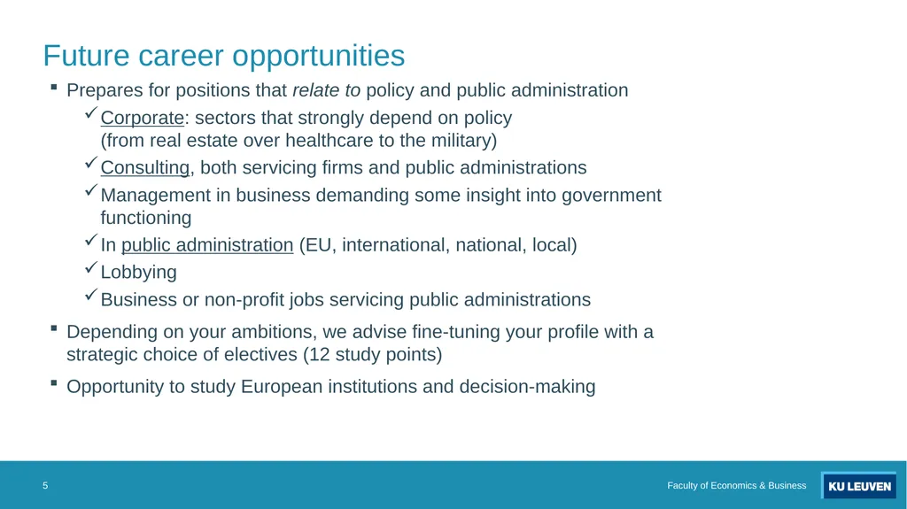 Track Public Policy & Management Faculty of - slide 5 of 13