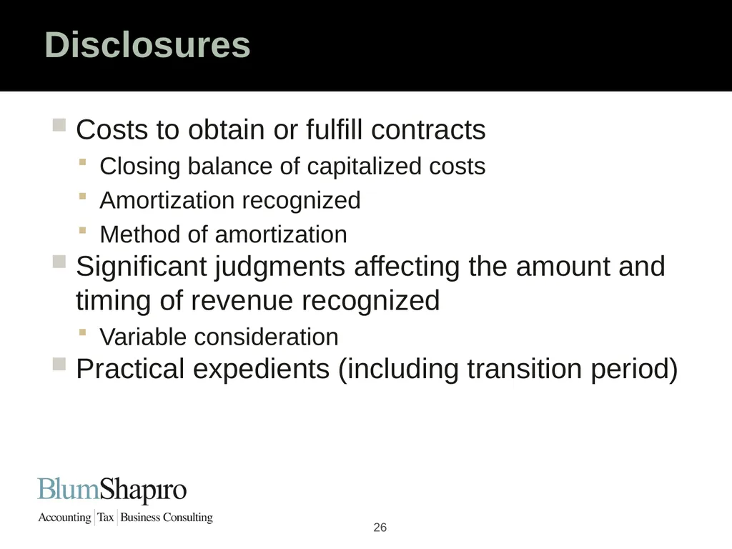 Ready Set Go! The New Revenue Recognition Rules - slide 26 of 32