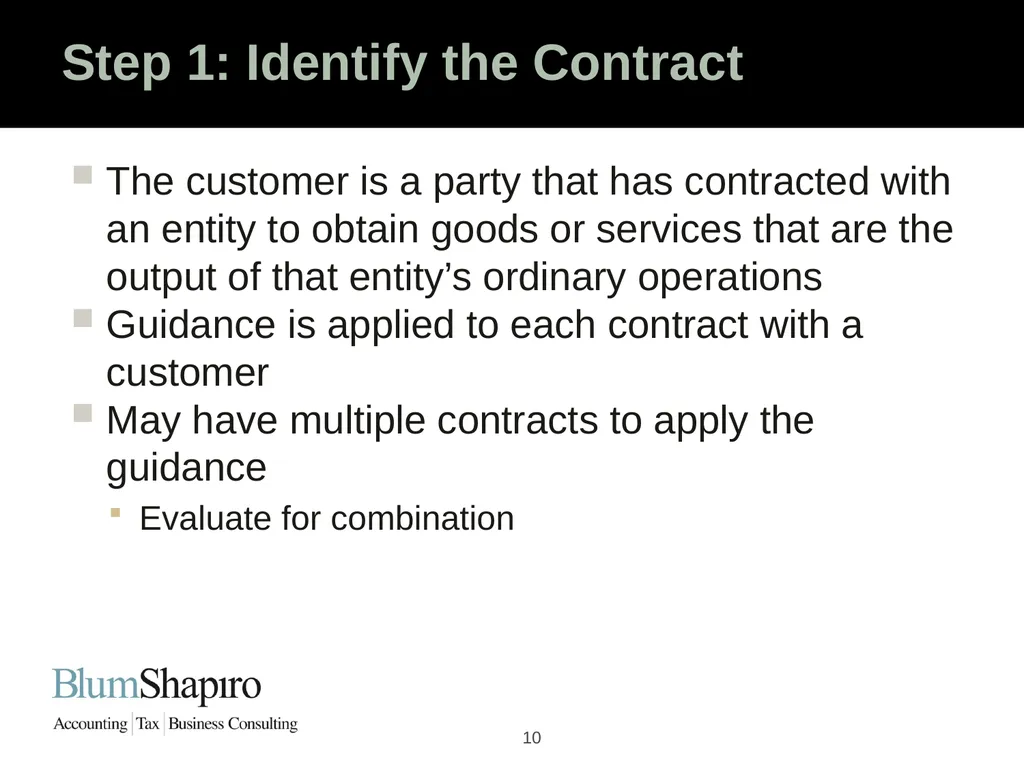 Ready Set Go! The New Revenue Recognition Rules - slide 10 of 32