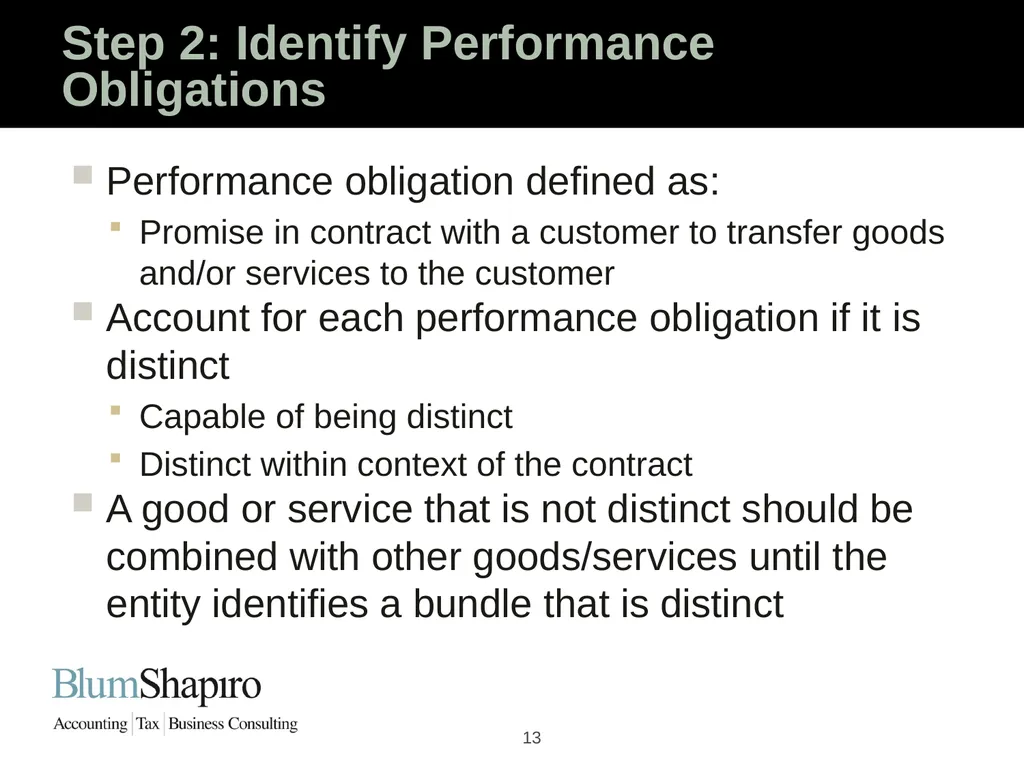 Ready Set Go! The New Revenue Recognition Rules - slide 13 of 32