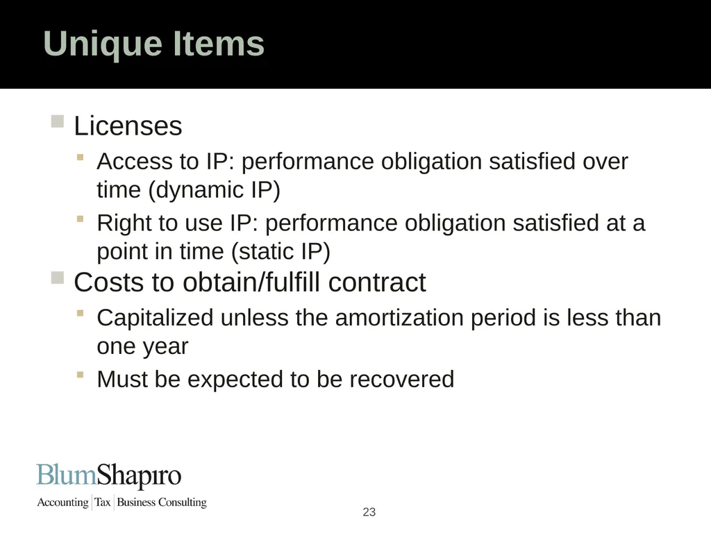 Ready Set Go! The New Revenue Recognition Rules - slide 23 of 32