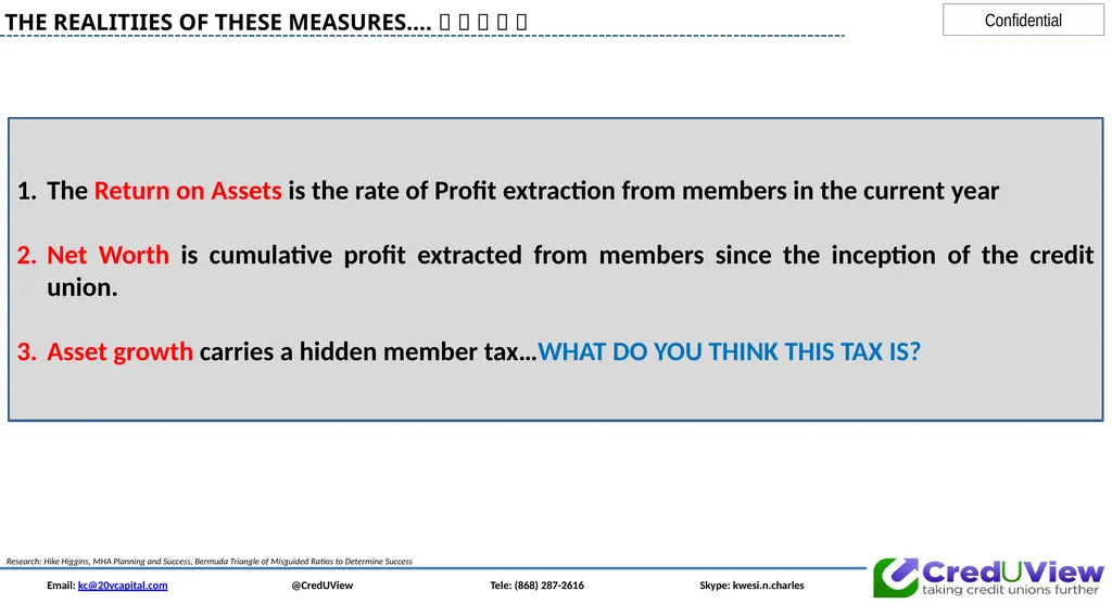 Email: kc@20vcapital.com @CredUView Tele: (868) - slide 16 of 34