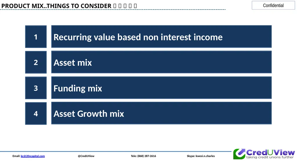 Email: kc@20vcapital.com @CredUView Tele: (868) - slide 29 of 34
