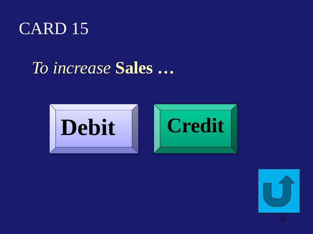 Flash Cards Debits/Credits Drill & Practice for - slide 26 of 54