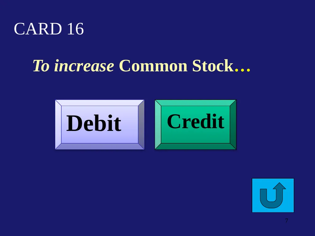 Flash Cards Debits/Credits Drill & Practice for - slide 7 of 54
