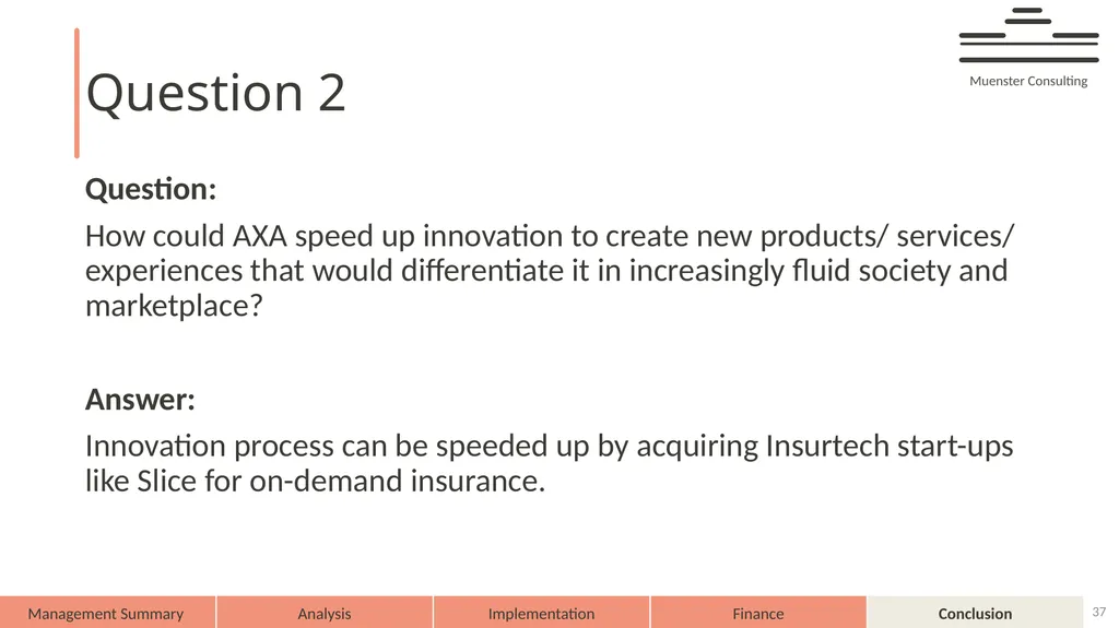AXA – on demand AXA 2025 Muenster Consulting - slide 37 of 44