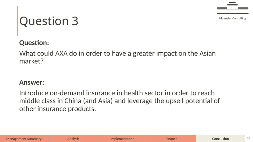 AXA – on demand AXA 2025 Muenster Consulting - slide 38 of 44