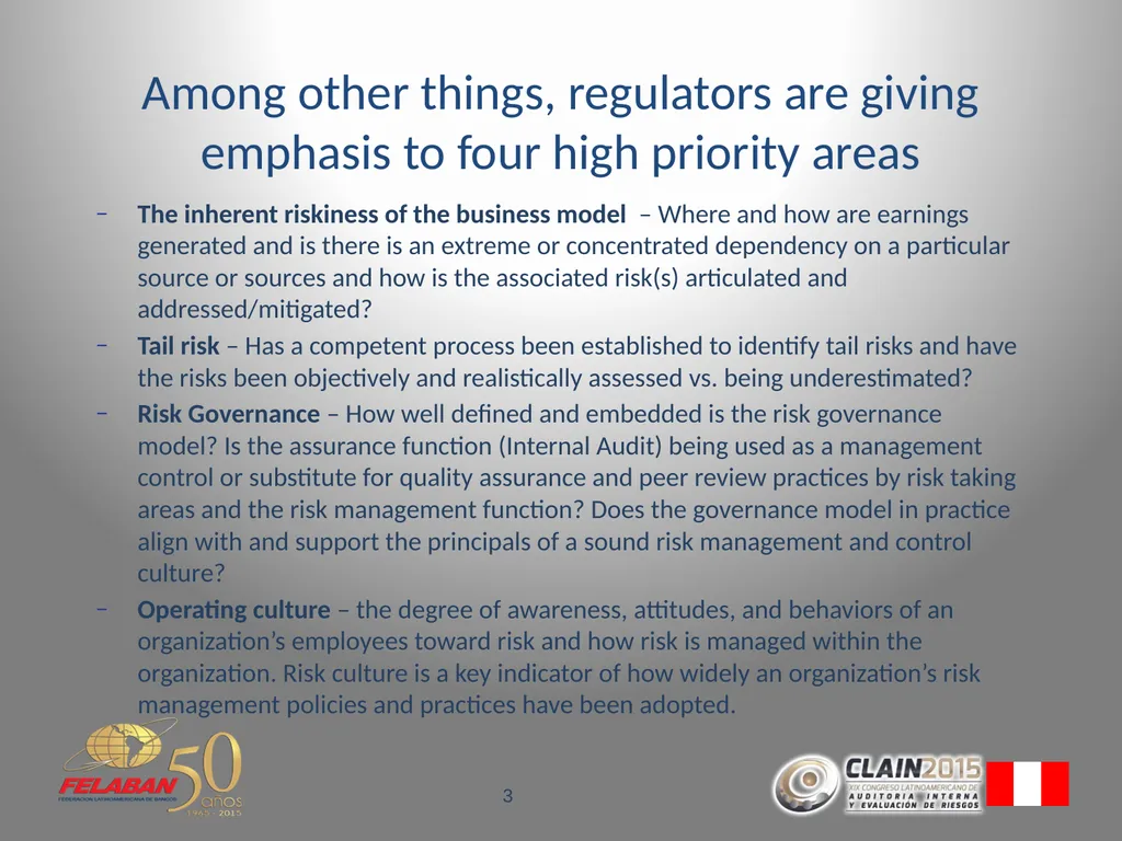 Risk Governance Evolving beyond the traditional - slide 3 of 26